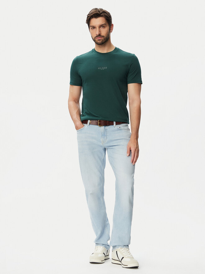 Guess Guess T-Shirt M2YI72 I3Z14 Dunkelgrün Slim Fit