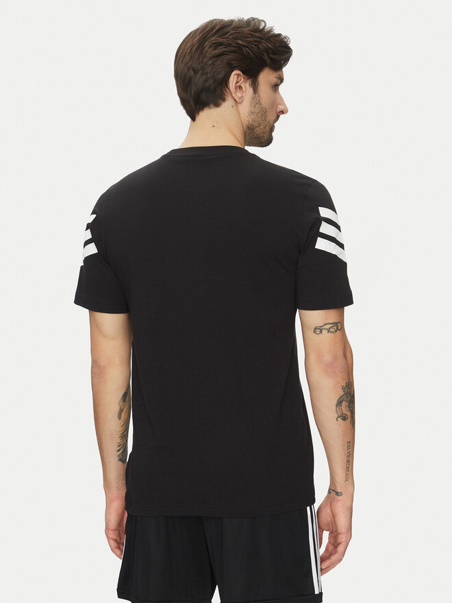 adidas adidas Marškinėliai Future Icons 3-Stripes JD4877 Juoda Regular Fit