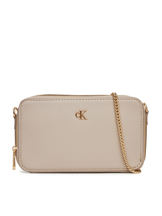 Calvin Klein Handtasche Calvin Klein Minimal Mono Camera Bag LV04K1086G Beige