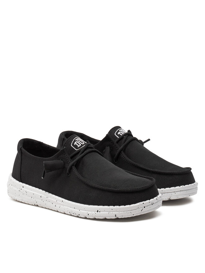 Hey Dude Обувки Hey Dude Wendy Slub Canvas 40063-001 Черен