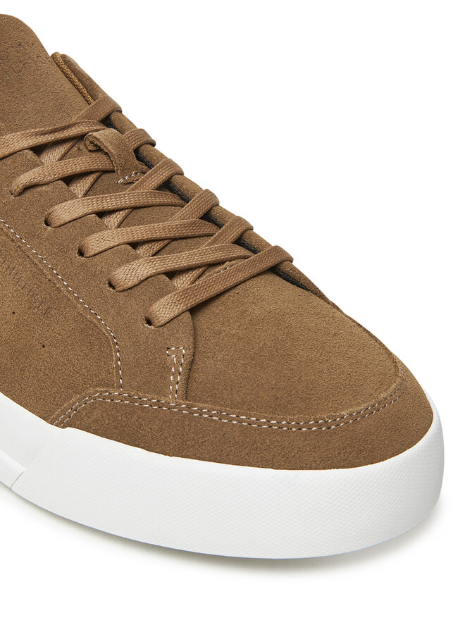 Tommy Hilfiger Sneakersy Tommy Hilfiger Th Court Summer Suede FM0FM05517 Hnedá
