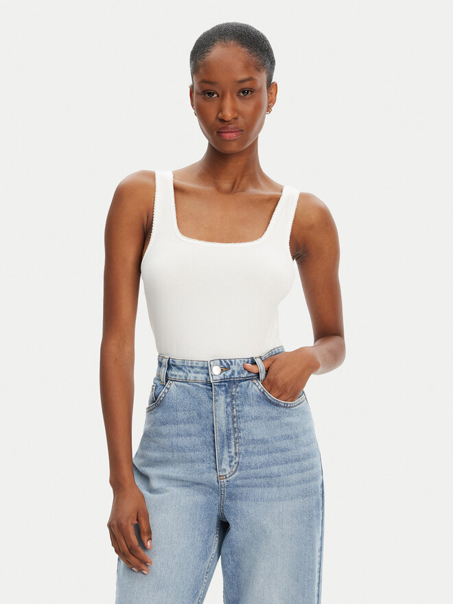 Tommy Hilfiger Tommy Hilfiger Τοπ WW0WW45444 Λευκό Slim Fit