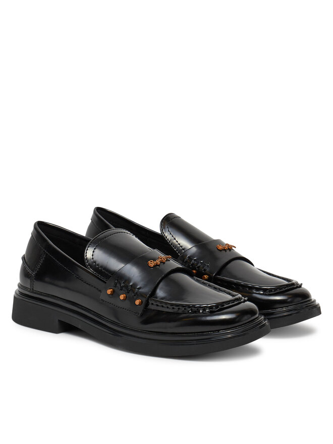 Pepe Jeans Loaferek Pepe Jeans Penny Studs PLS10427 Fekete