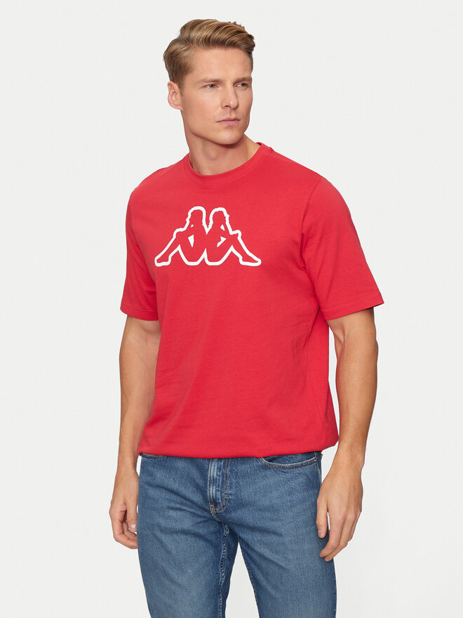 Kappa Kappa Marškinėliai Logo Korpo Cromen 303HZ70 Raudona Regular Fit