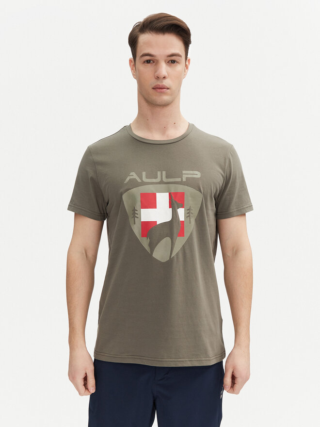 Aulp Aulp Футболка Roque Хакі Regular Fit
