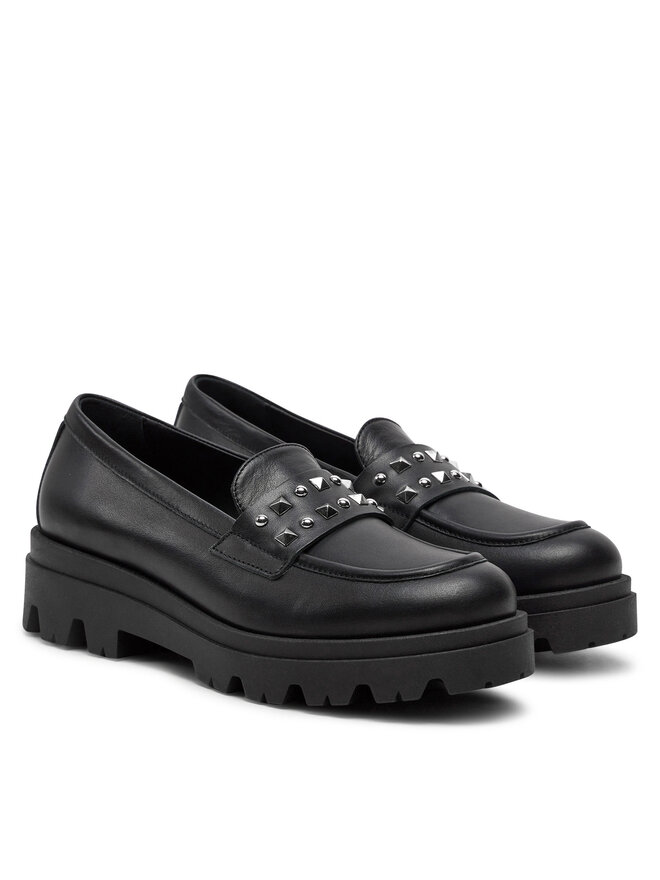 TWINSET Loaferice TWINSET Mocassino 242GCJ024 Crna