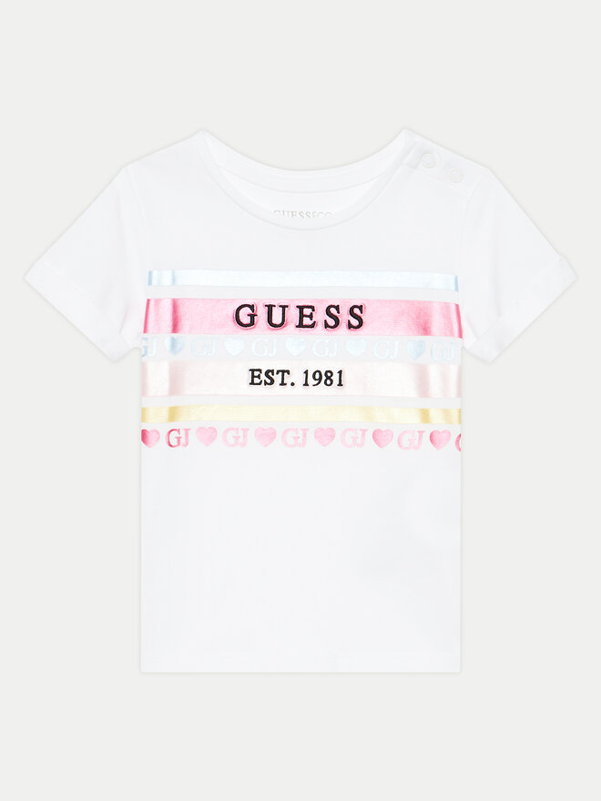 Guess Guess Marškinėliai A4YI03 K6YW4 Balta Regular Fit