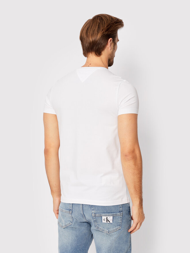 Tommy Hilfiger Tommy Hilfiger Marškinėliai Core Stretch MW0MW27539 Balta Slim Fit
