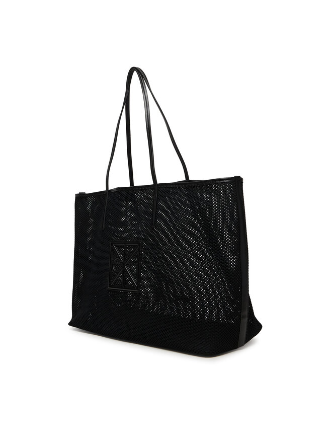 Calvin Klein Handtasche Calvin Klein Emblem Mesh Xl Tote LV04F3422G Schwarz