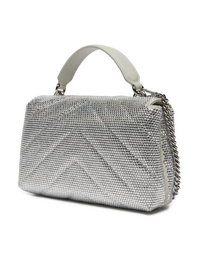 PINKO Ročna torba PINKO Love Lady Puff Mini Cl AI 24-25 PLTT 100044 A217 ZZFN Srebrna