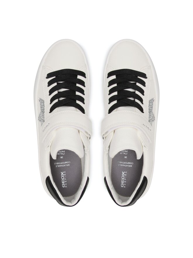 Geox Sneakersy Geox Jr Kilwi Girl J35D5B000BCC0404 D Bílá