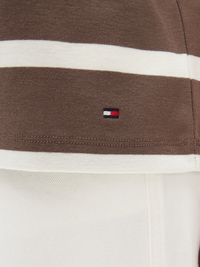 Tommy Hilfiger Tommy Hilfiger Camiseta Gold Button WW0WW45628 Marrón Regular Fit