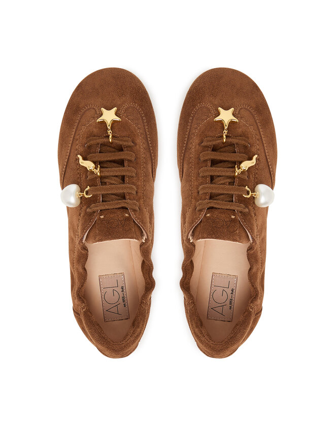 AGL Halbschuhe AGL Hoola Hoop P Charms D562019PGF Braun