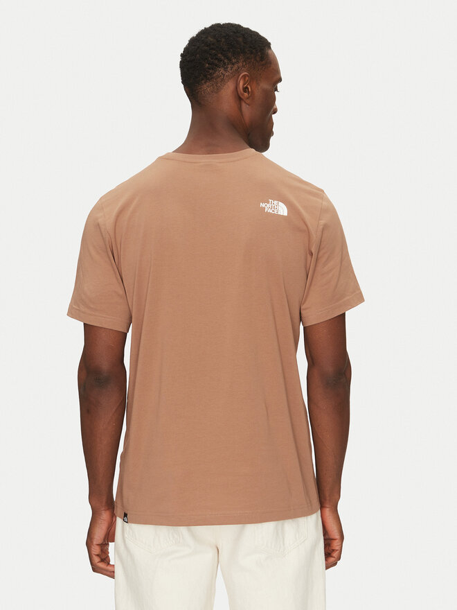 The North Face The North Face Marškinėliai Easy NF0A8A6C Ruda Regular Fit