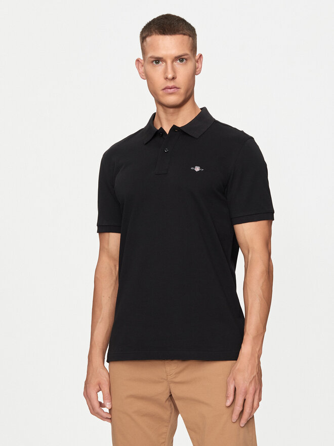 Gant Gant Polo Shield 2220 Μαύρο Slim Fit