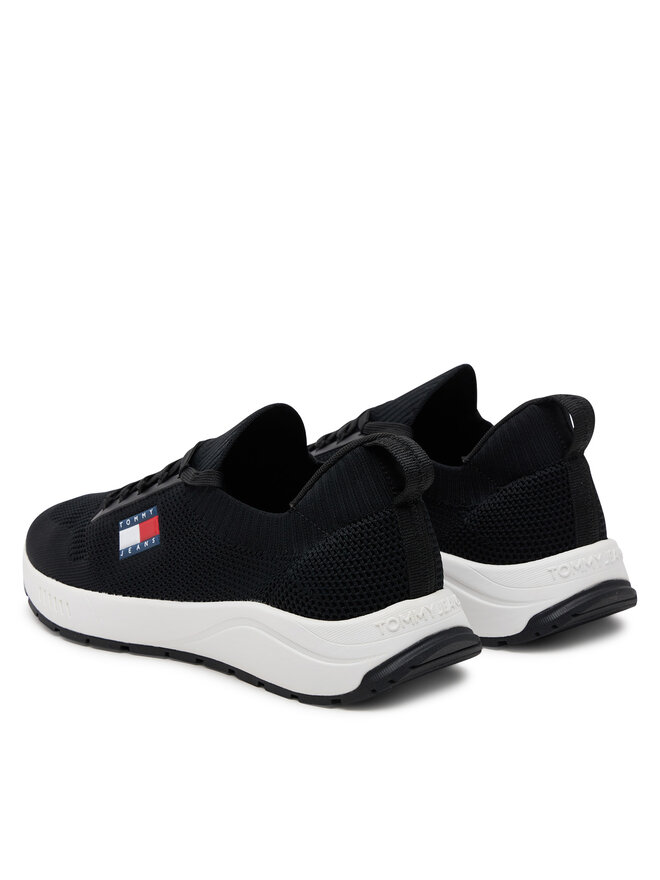 Tommy Jeans Snīkeri Tommy Jeans Runner Kntitted EM0EM01555 Melns