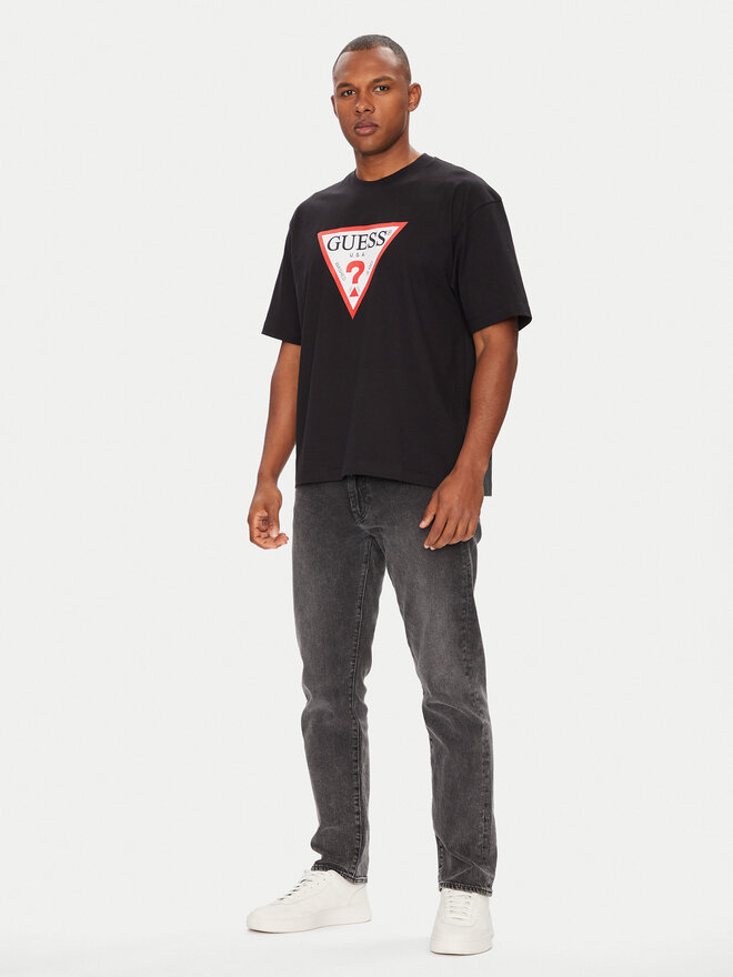 Guess Jeans Guess Jeans Póló M4YI45 K8FQ4 Fekete Oversize
