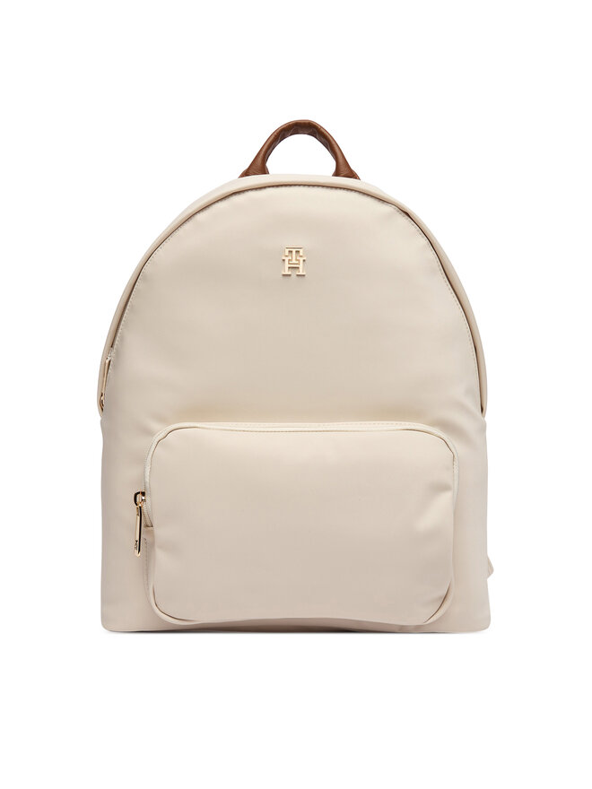 Tommy Hilfiger Rucksack Tommy Hilfiger Popette Dome Backpack AW0AW17939 Écru