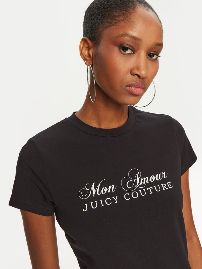 Juicy Couture Juicy Couture T-Shirt Mon Amour JCSCT224407 Schwarz Slim Fit