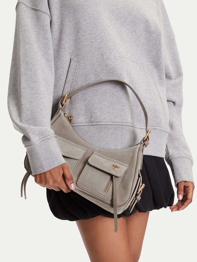 PINKO Kabelka PINKO Cargo Bag Classic PE 25 PLTT 102794 A29N Šedá