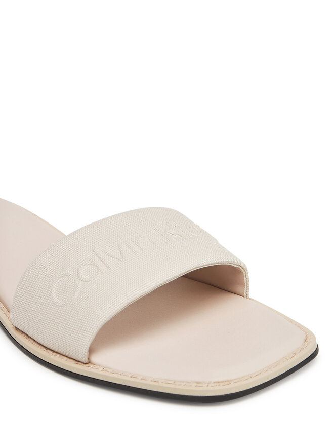 Calvin Klein Nazouváky Calvin Klein Flat Slide - He HW0HW02378 Écru