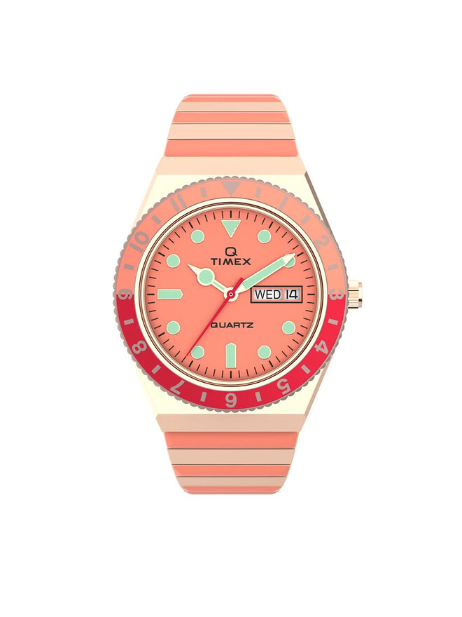 Timex Pulkstenis Timex Q Timex Malibu TW2V38600 Rozā