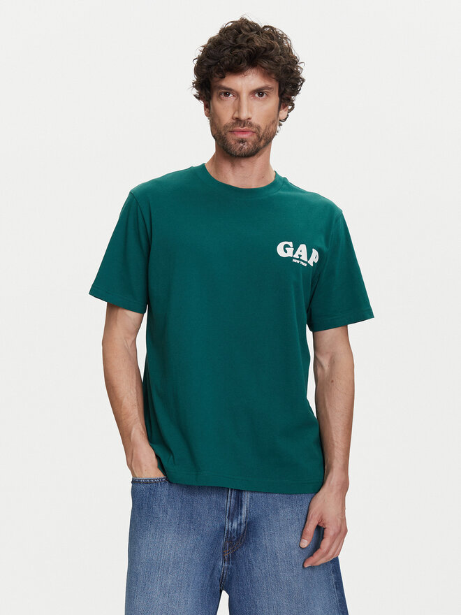 Gap Gap Póló 768925-02 Zöld Regular Fit