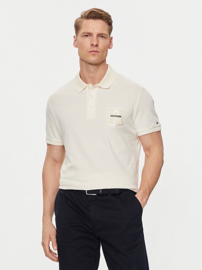 Tommy Hilfiger Tommy Hilfiger Pólóing Boucle Embro MW0MW34771 Bézs Regular Fit