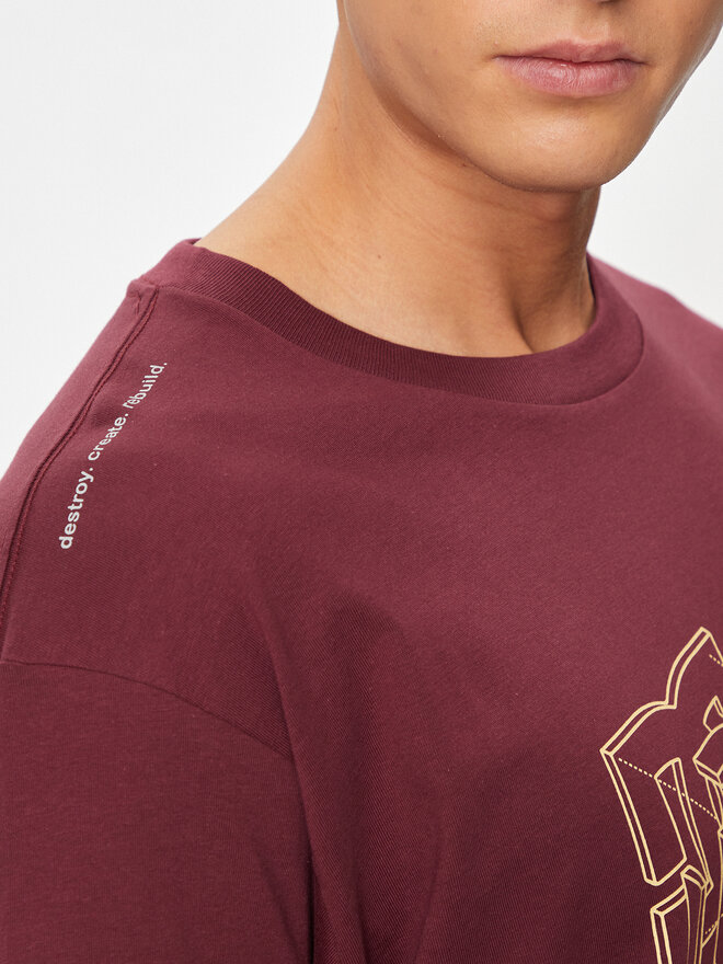 DC DC T-Shirt Rebuild Hss ADYZT05337 Dunkelrot Regular Fit