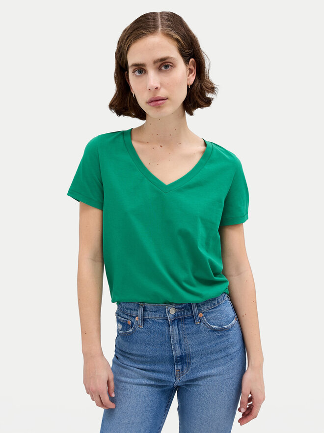 Gap Gap Camiseta 740140-50 Verde Regular Fit