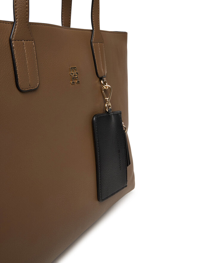 Tommy Hilfiger Handtasche Tommy Hilfiger Th Icon Satchel AW0AW18122 Braun
