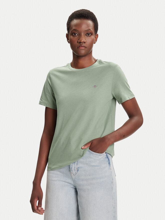 Gant Gant Camiseta Shield 4200200 Verde Regular Fit