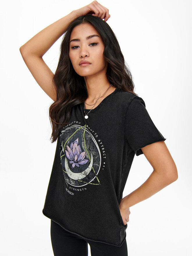 ONLY ONLY Camiseta 15215721 Negro Regular Fit
