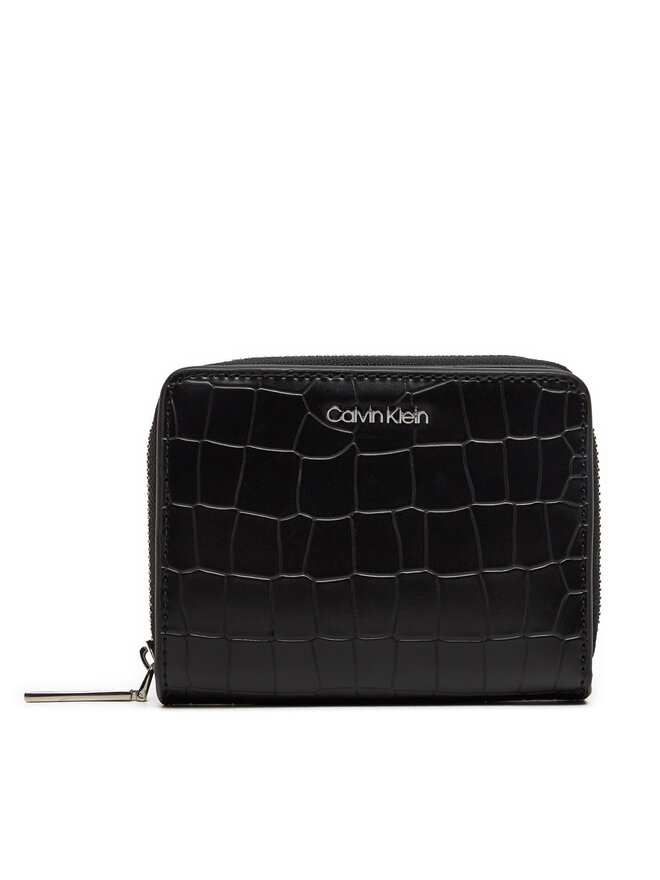 Calvin Klein Mazs sieviešu maks Calvin Klein Ck Must Md Zip Around K60K612355 Melns