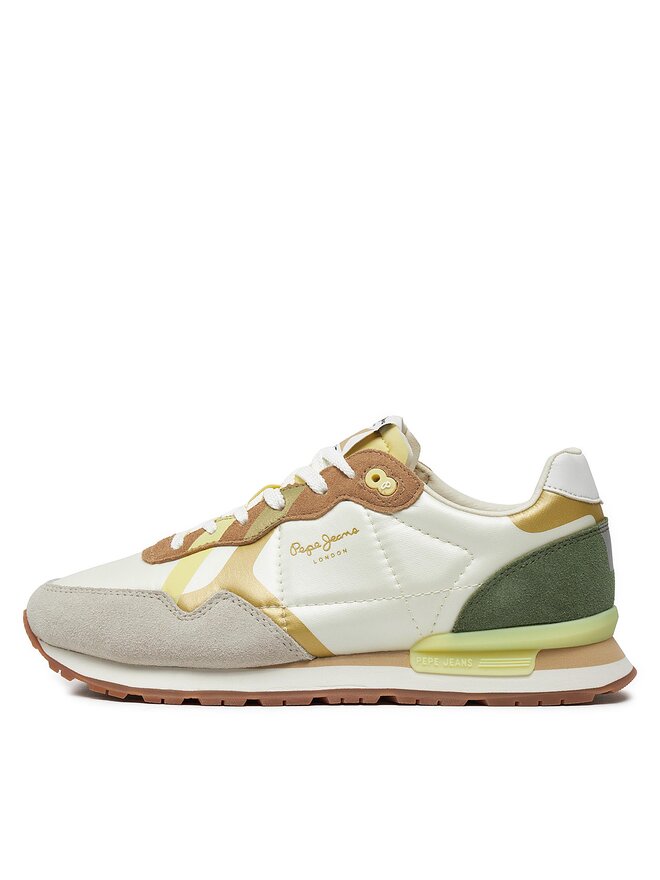 Pepe Jeans Sneakersy Pepe Jeans Brit Print W PLS40010 Biela