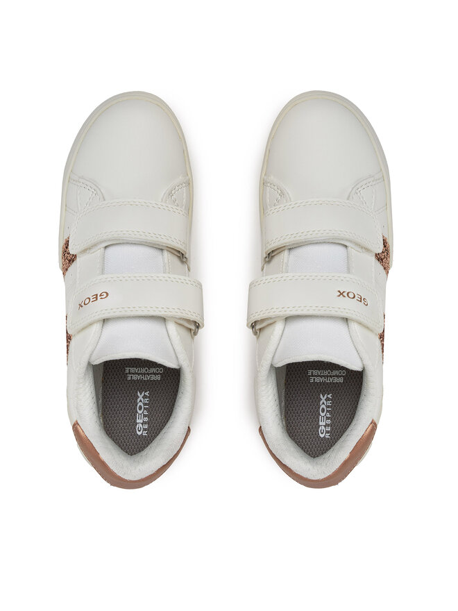 Geox Sneakersy Geox J Eclyper Girl J45LRA 000BC C1ZH8 D Bílá