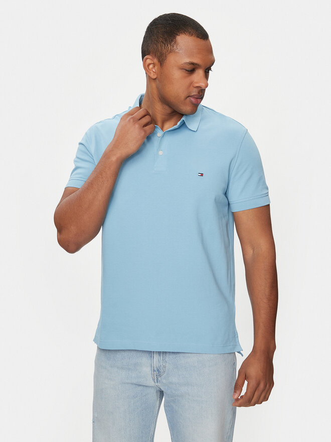 Tommy Hilfiger Tommy Hilfiger Pólóing 1985 MW0MW17771 Kék Slim Fit