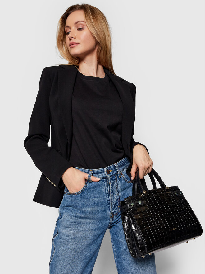 Furla Handtasche Furla Lady M BAWC01L-KO0000-O6000-1-007-20-RO-B Schwarz