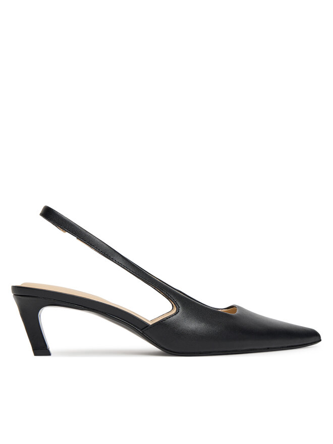 Calvin Klein Сандали Calvin Klein Ess Kitten Heel Sling Back HW0HW02641 Черен