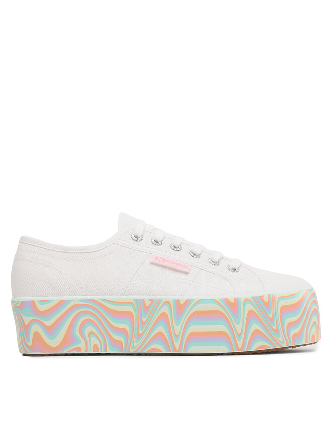 Superga Sneakers aus Stoff Superga Multicolor Liguify Sole 2790 S8124UW Weiß