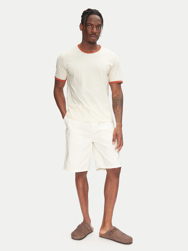 Jack&Jones Jack&Jones Marškinėliai Ringer 12277262 Écru Regular Fit