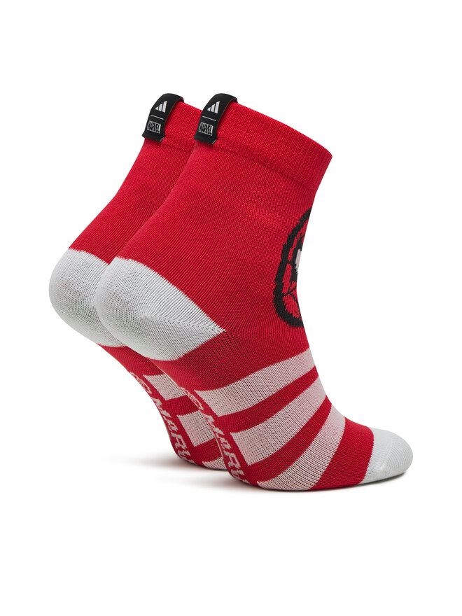 adidas Set de 3 perechi de șosete lungi pentru copii adidas Marvel Spider-Man JG5787 Roșu