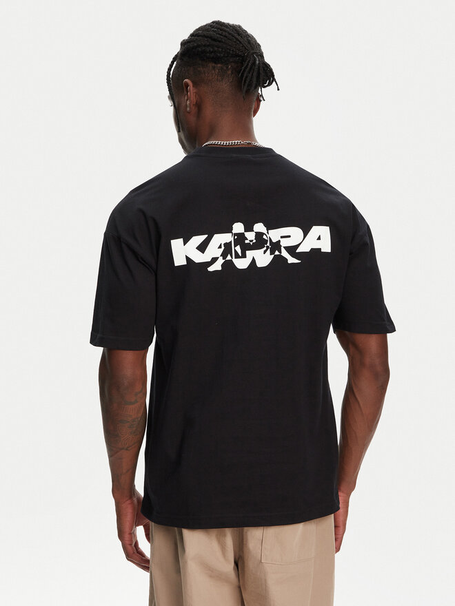 Kappa Kappa Marškinėliai Nyle 351S5GW Juoda Regular Fit