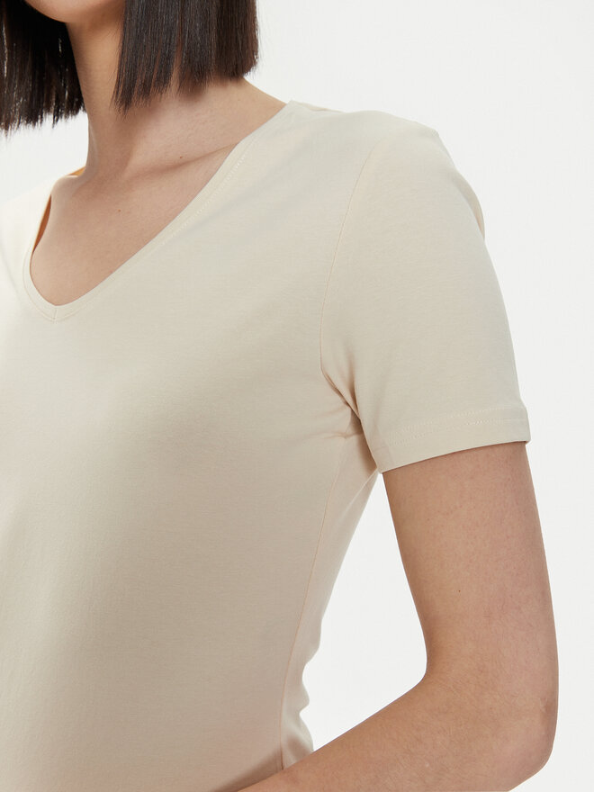 4F 4F Camiseta 4FWSS24TTSHF1359 Écru Slim Fit