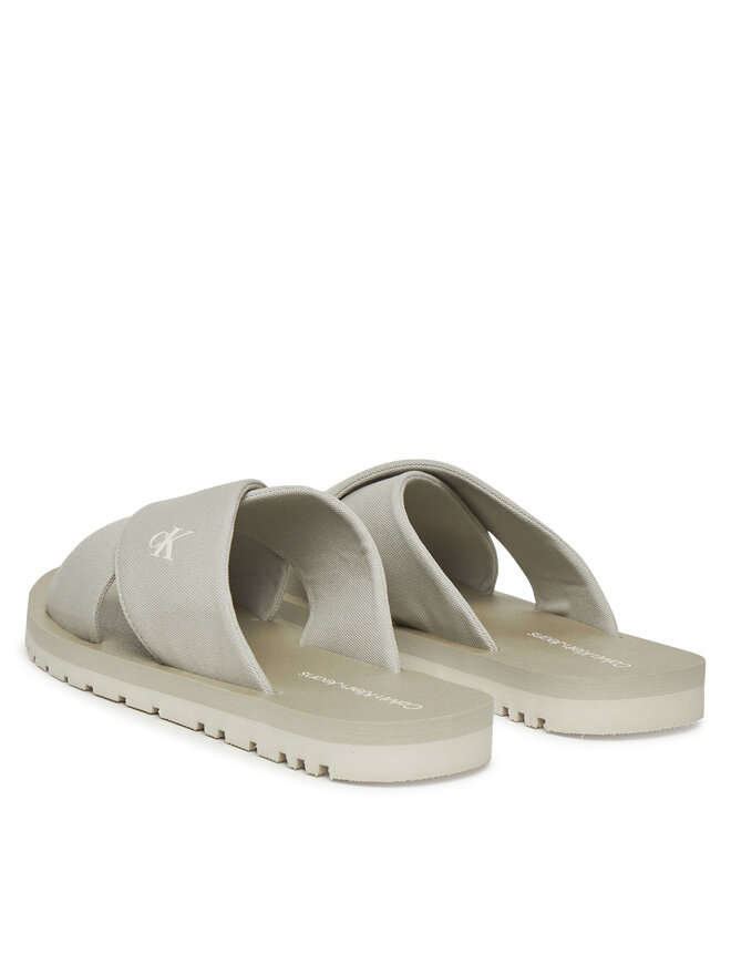 Calvin Klein Jeans Чехли Calvin Klein Jeans Cross Sandal Crxs Tx YM0YM01223 Сив