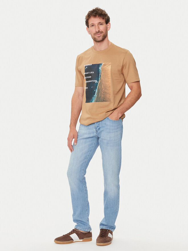 BOSS BOSS Camiseta Tiburt 388 50512132 Beis Regular Fit