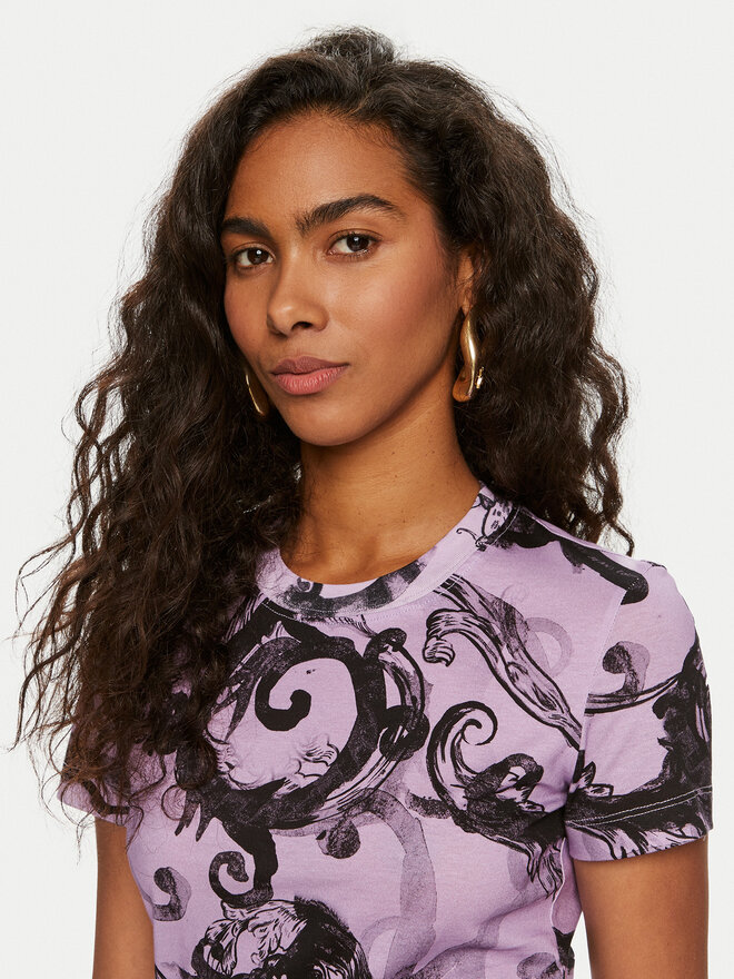 Versace Jeans Couture Versace Jeans Couture Camiseta 76HAH6D8 Violeta Slim Fit