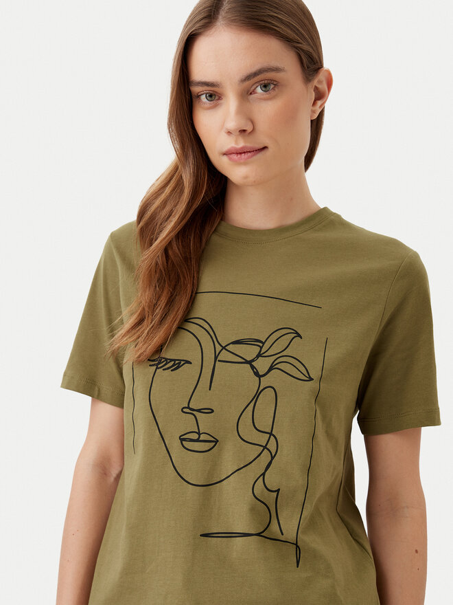 Vila Vila Camiseta Sybilla 14103247 Verde Regular Fit