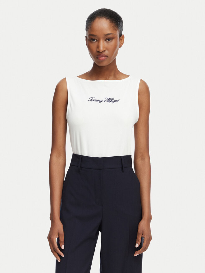 Tommy Hilfiger Tommy Hilfiger Top Classic WW0WW50947 Weiß Regular Fit