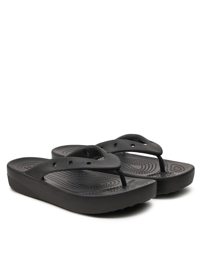 Crocs Šlepetės per pirštą Crocs Classic Platform Flip W 207714 Juoda